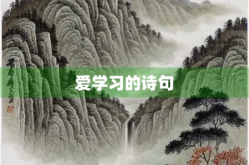 爱学习的诗句