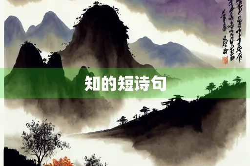 知的短诗句