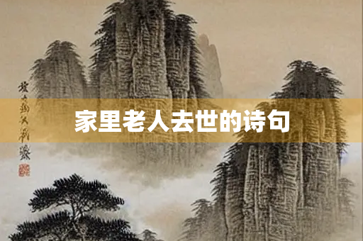 家里老人去世的诗句