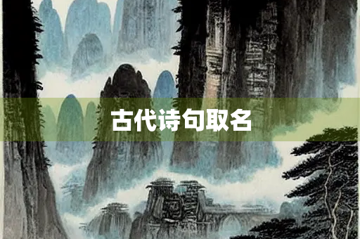 古代诗句取名