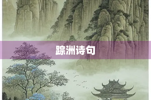踪洲诗句
