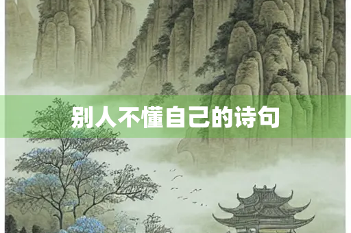 别人不懂自己的诗句