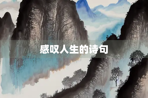 感叹人生的诗句
