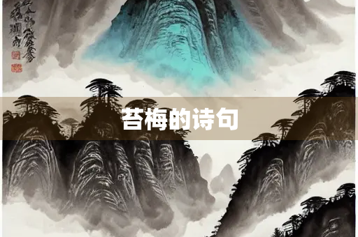 苔梅的诗句