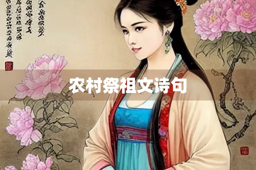 农村祭祖文诗句