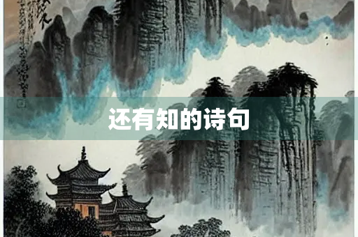还有知的诗句