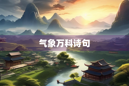 气象万科诗句