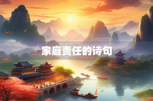 家庭责任的诗句