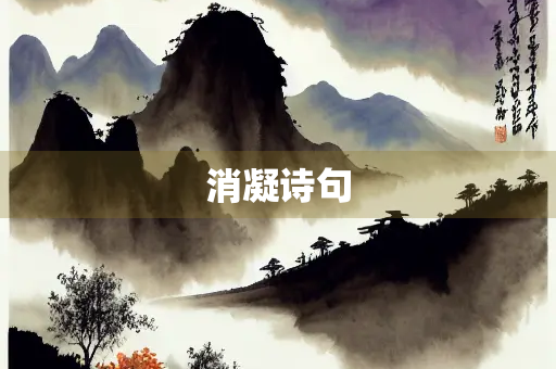 消凝诗句