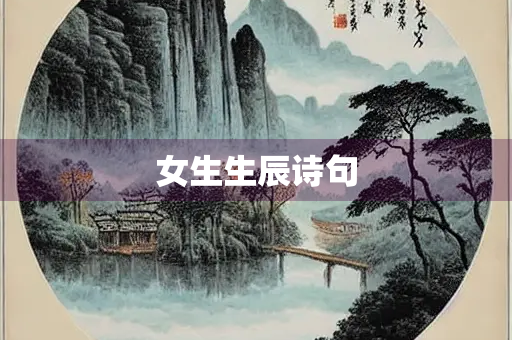 女生生辰诗句