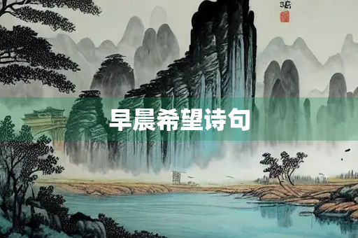 早晨希望诗句