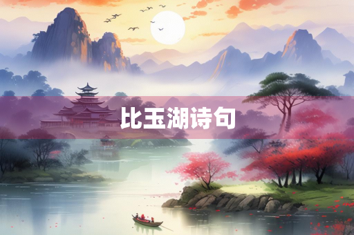 比玉湖诗句