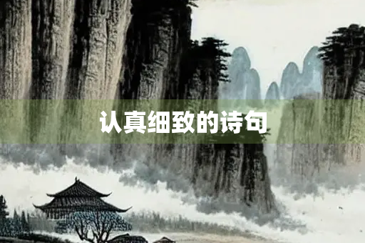 认真细致的诗句
