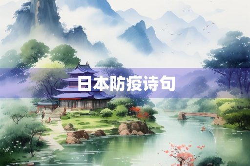 日本防疫诗句