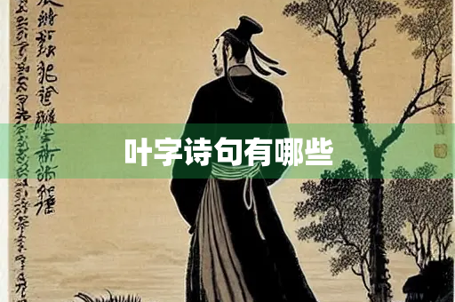 叶字诗句有哪些