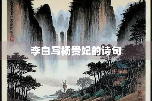 李白写杨贵妃的诗句