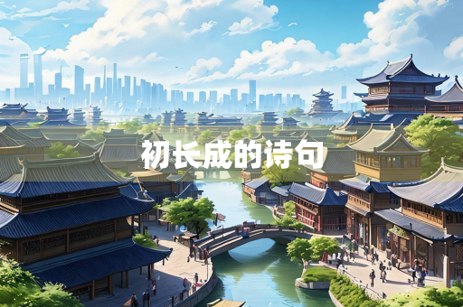 初长成的诗句