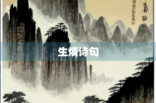 生烦诗句