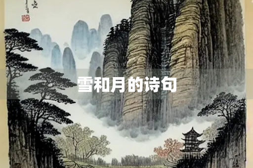 雪和月的诗句