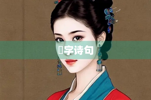 霨字诗句