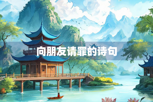 向朋友请罪的诗句