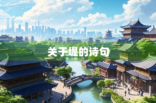 关于堤的诗句