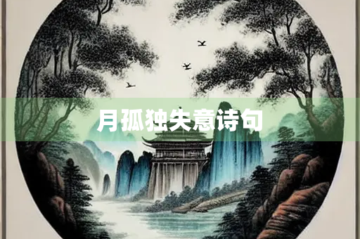 月孤独失意诗句