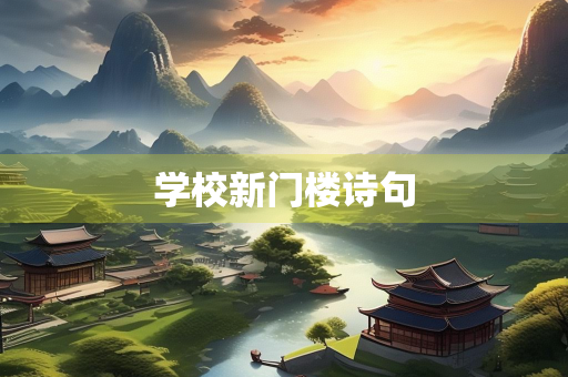 学校新门楼诗句