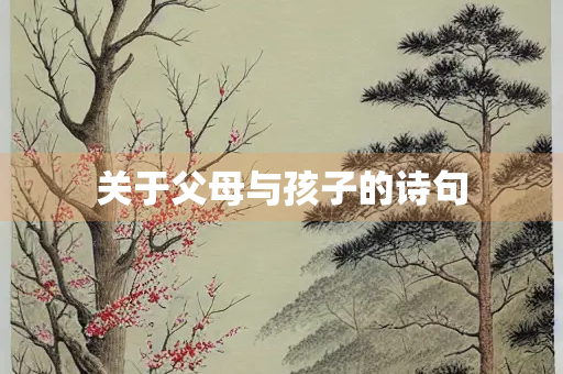 关于父母与孩子的诗句