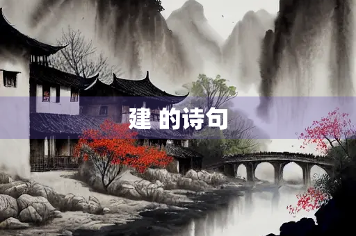 建 的诗句