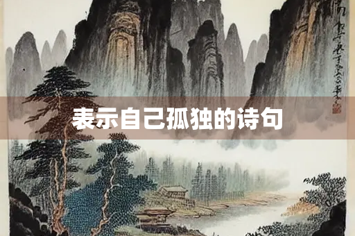 表示自己孤独的诗句