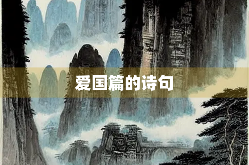 爱国篇的诗句