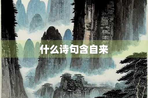 什么诗句含自来