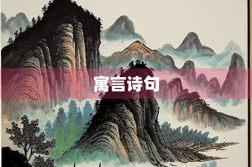 寓言诗句