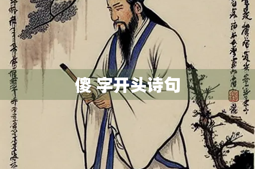 傻 字开头诗句