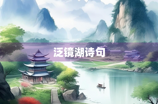 泛镜湖诗句