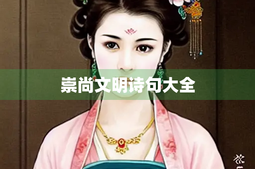 崇尚文明诗句大全