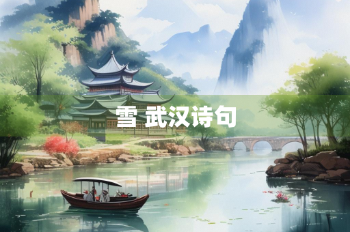 雪 武汉诗句