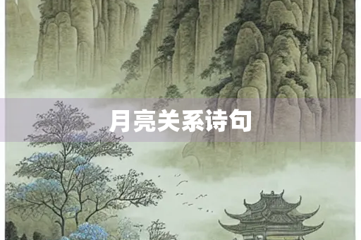 月亮关系诗句