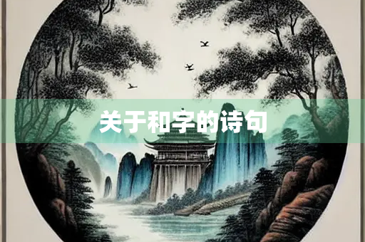 关于和字的诗句