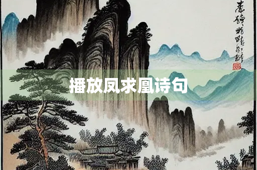播放凤求凰诗句