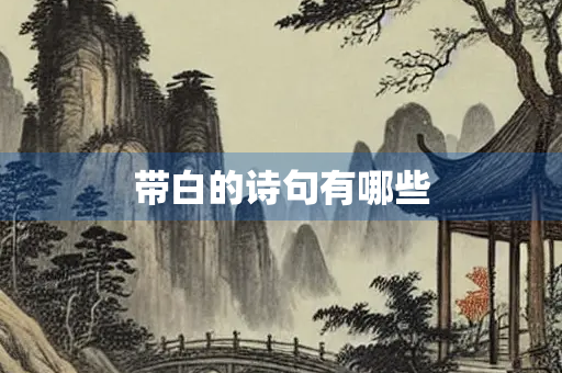 带白的诗句有哪些
