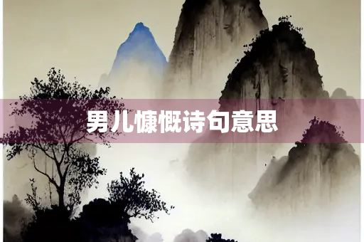 男儿慷慨诗句意思