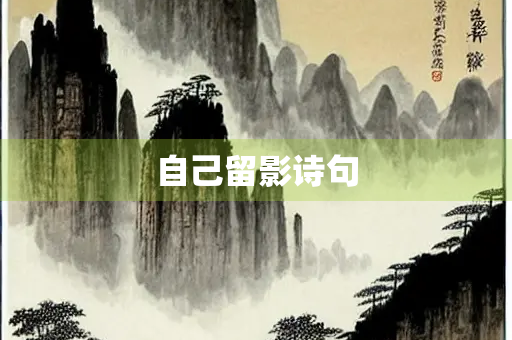 自己留影诗句