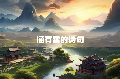 涵有雪的诗句