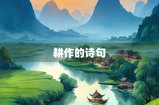 耕作的诗句