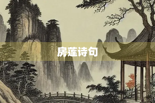 房莲诗句