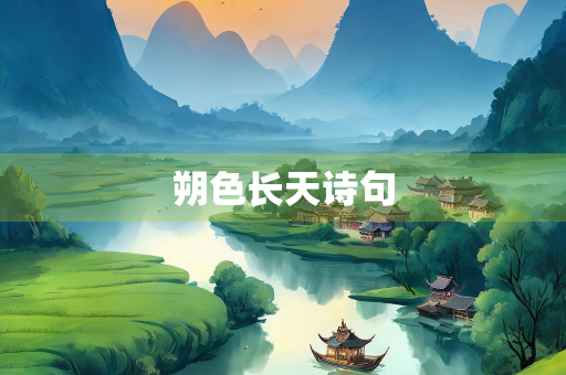 朔色长天诗句