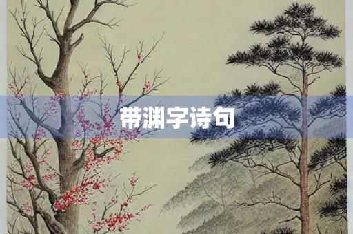 带渊字诗句