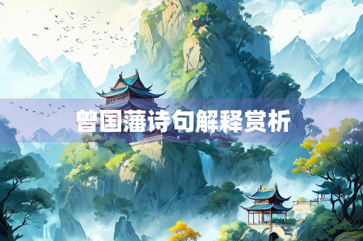 曾国藩诗句解释赏析